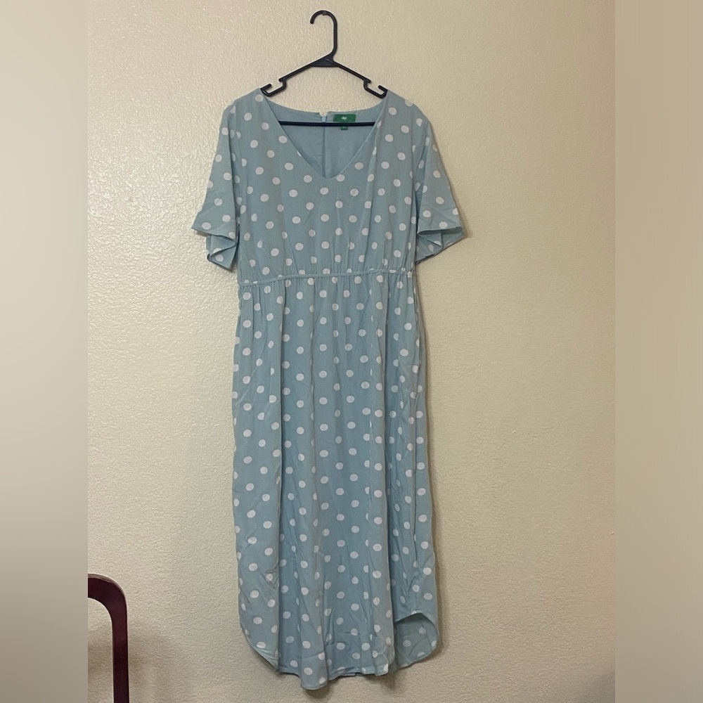 Dip Women’s Blue Dress with White Dots